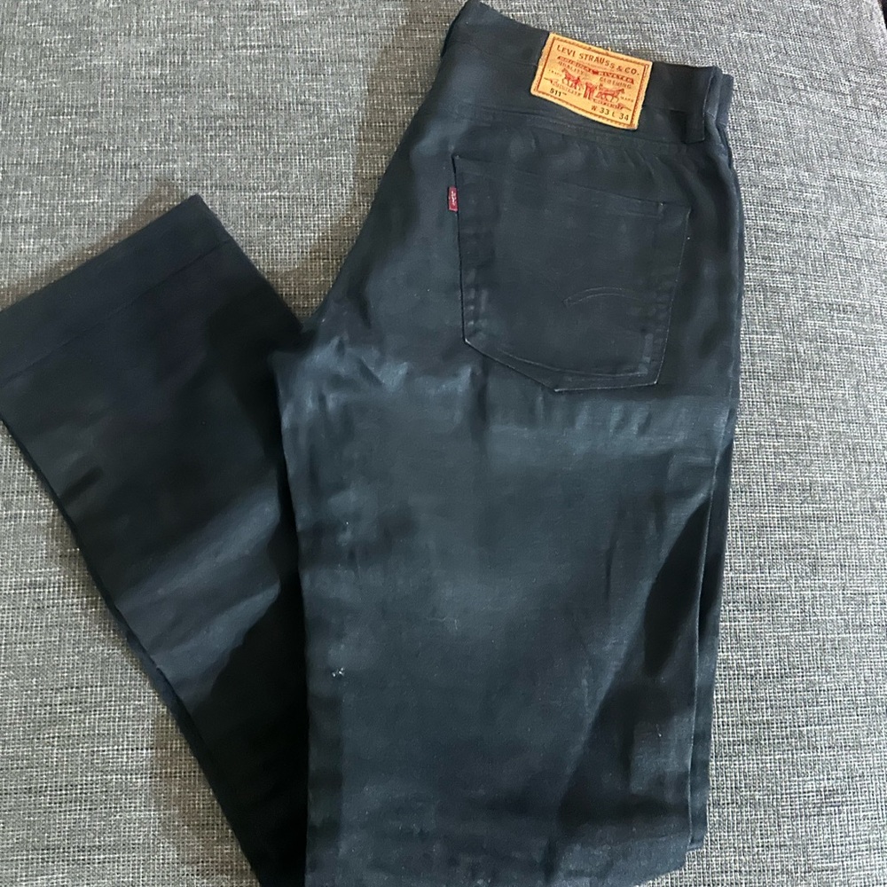 Levi's Raw denim 100% cotton dark blue jeans men 33- 34 size